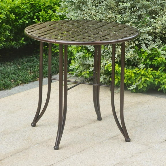 International Caravan Mandalay Iron Patio Bistro Table