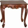 thumbnail image 1 of International Caravan 3862 Carved Wood Square End Table, 1 of 1