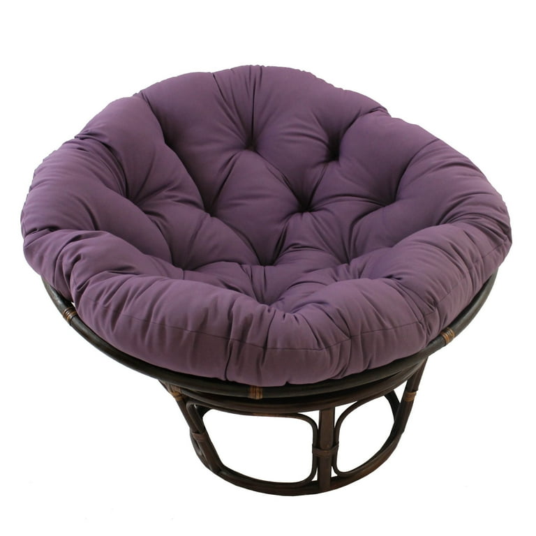 International Caravan 42-Inch Rattan Papasan Chair with Solid Twill Cushion International Caravan 42-Inch Rattan Papasan Chair with Solid Twill Cushion