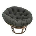 thumbnail image 1 of 42-Inch Rattan Papasan Chair with Solid Twill Cushion -Black, 1 of 10