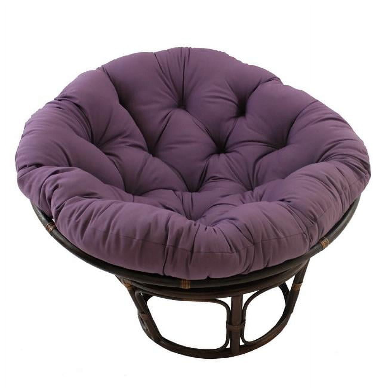 International Caravan 42 Inch Rattan Papasan Chair with Solid