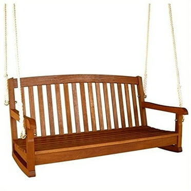 International Caravan 48" Two Seater Balau Swing with Curved Back