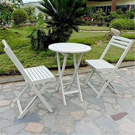 Mainstays Outdoor Patio 3 Piece Wood Bistro Set Natural Color Walmart
