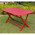 thumbnail image 1 of International Caravan Acacia Rectangular Folding Table-Color:Barn Red, 1 of 2