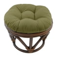 thumbnail image 1 of International Caravan Bali 18-inch Footstool with Twill Cushion Sage, 1 of 5