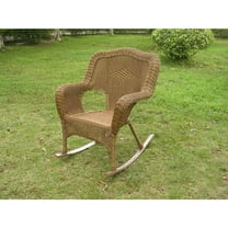 International Caravan Camelback Resin Wicker Rocker