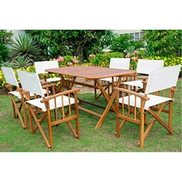 International Caravan Cariati Acacia Wood 7 Piece Patio Group International Caravan Cariati Acacia Wood 7 Piece Patio Group