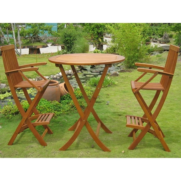 International Caravan Carmona Set of 3 Bar Height Table Group