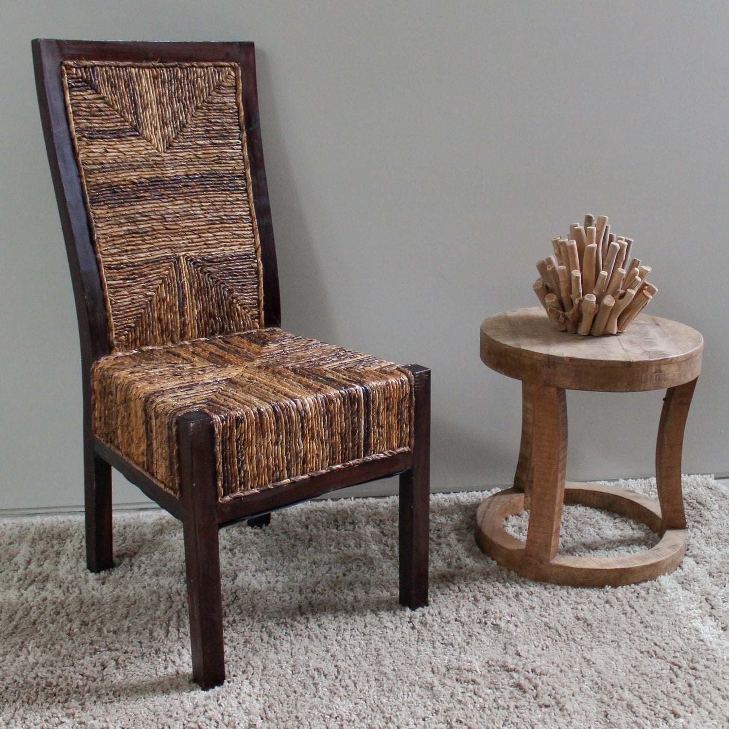 International Caravan Set of Two Dallas Abaca Weave Dining Chair International Caravan Set of Two Dallas Abaca Weave Dining Chair
