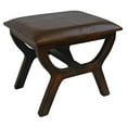 thumbnail image 1 of International Caravan Carmel Faux Leather Stool in Brown, 1 of 7