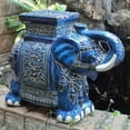 thumbnail image 1 of International Caravan Furniture Piece Large Porcelain Elephant Stool, 1 of 2