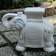 thumbnail image 1 of International Caravan Furniture Piece Large Porcelain Elephant Stool, 1 of 2