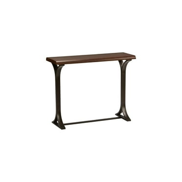 International Caravan QJ-267-WT-SN Hamburg Contemporary MDF & Metal Console Table, Sonoma Oak Wood Veneer