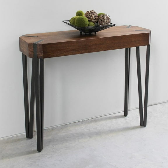 International Caravan Hamburg Hexagon Wood Console Table