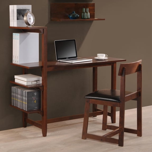 International Caravan Hamburg Study Set w/Side Shelf, Desk and Chair