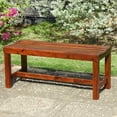 thumbnail image 1 of Highland Acacia Americana 55-inch Backless Bench with Contoured Seat, 1 of 2