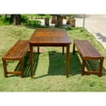 thumbnail image 1 of Highland 3-Piece Acacia Patio Bench Dining Set, 1 of 3