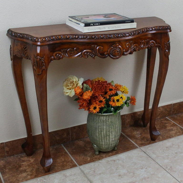 International Caravan Carved Console Table International Caravan Carved Console Table