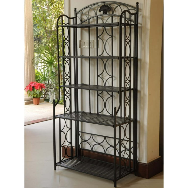International Caravan Iron 5-Tier Bakers Rack International Caravan Iron 5-Tier Bakers Rack
