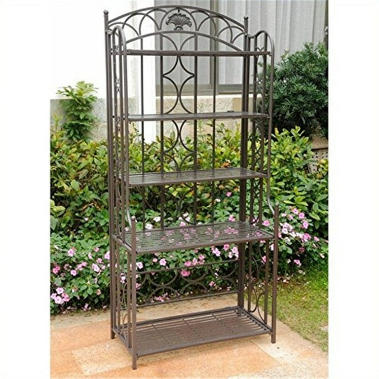 International Caravan Iron 5-Tier Bakers Rack International Caravan Iron 5-Tier Bakers Rack
