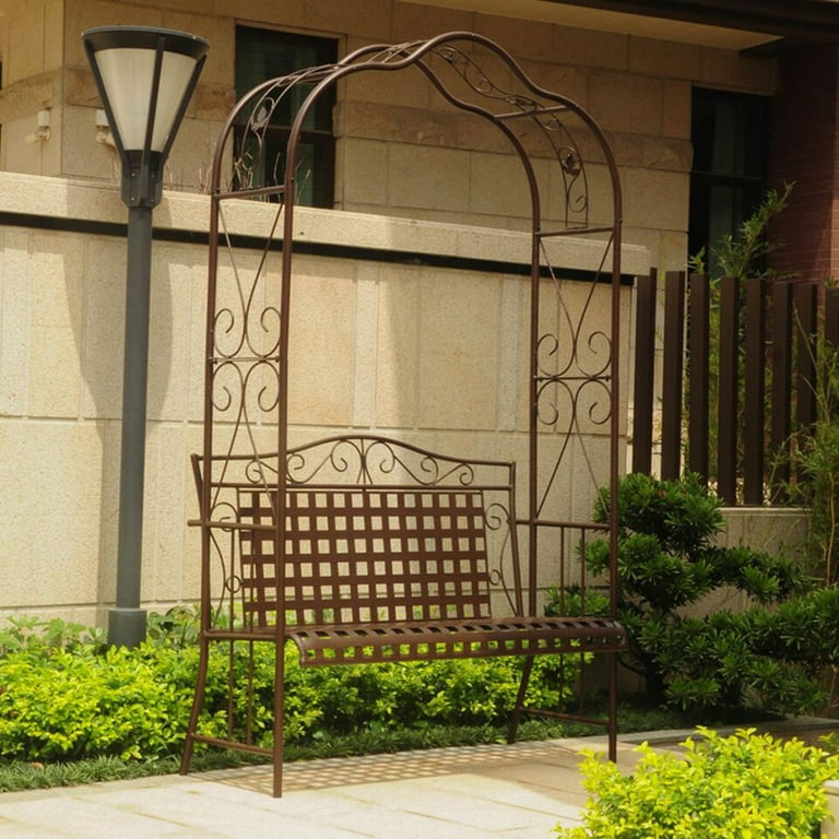 International Caravan Mandalay Iron Arbor Bench International Caravan Mandalay Iron Arbor Bench