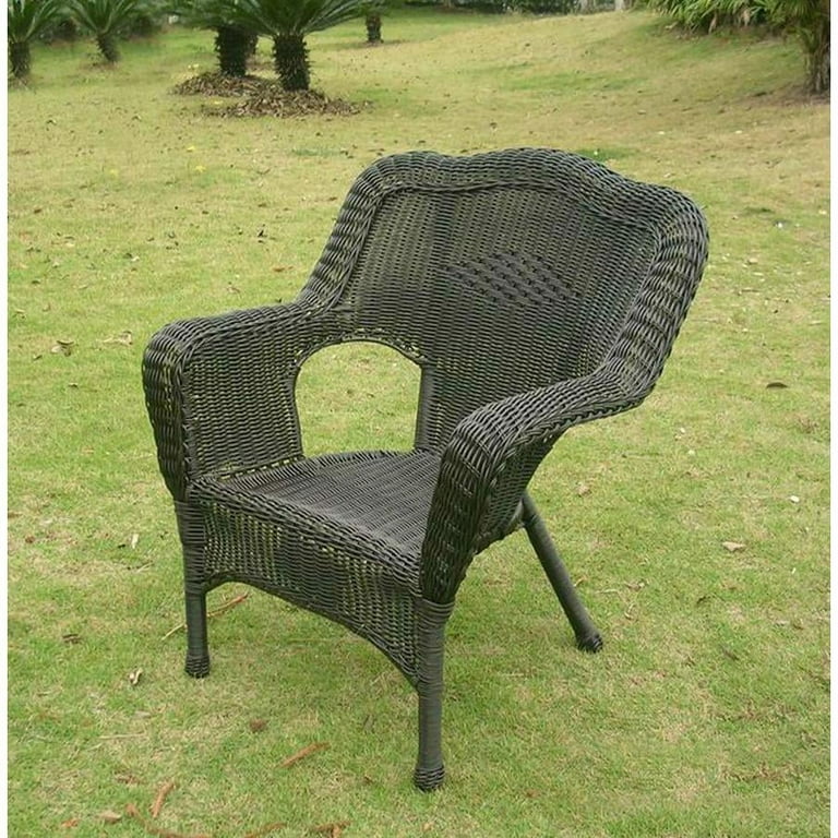 International Caravan Camelback Resin Wicker Patio Chairs (Set of 2) International Caravan Camelback Resin Wicker Patio Chairs (Set of 2)