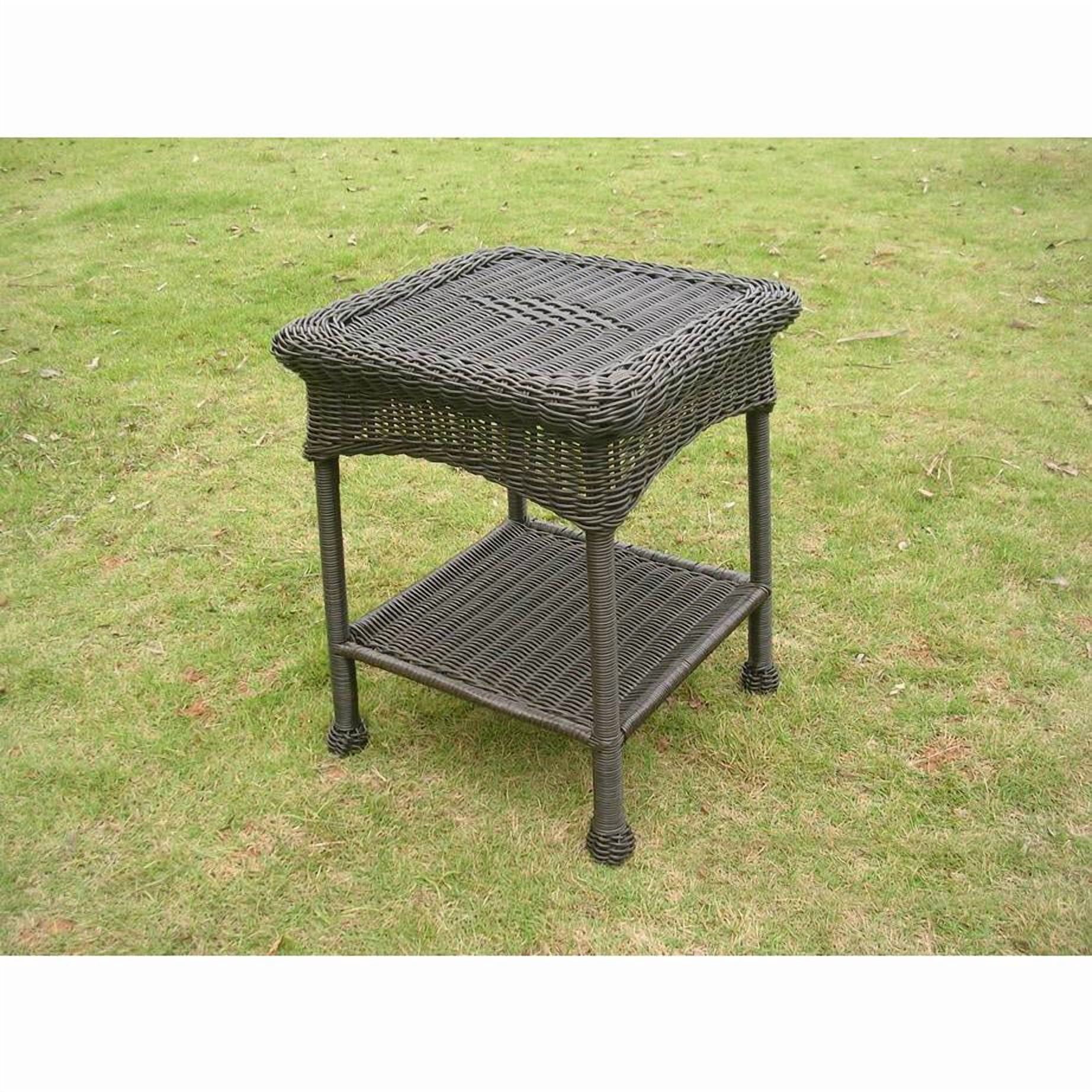 International Caravan Madison Wicker Resin Patio Side Table - Walmart.com