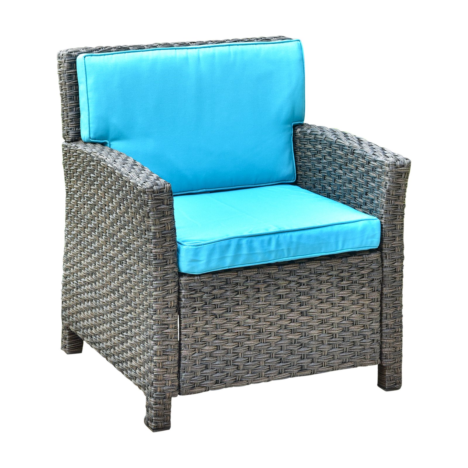 International Caravan Majorca Resin Wicker Patio Chair with Cushion - image 1 of 6