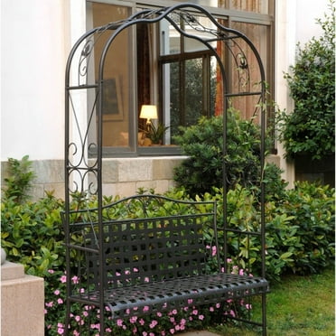 International Caravan Mandalay Iron Arbor Bench