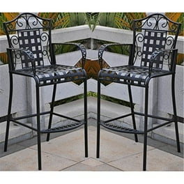 International Caravan Set of 2 Mandalay Iron Bar Height Chair International Caravan Set of 2 Mandalay Iron Bar Height Chair