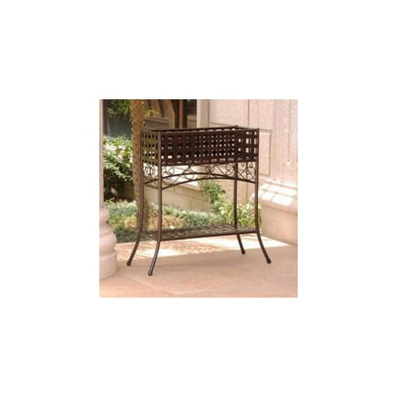 International Caravan Mandalay Iron Rectangular Plant Stand