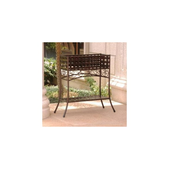 International Caravan Mandalay Iron Rectangular Plant Stand