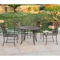 thumbnail image 1 of International Caravan Mandalay 5 Piece Iron Patio Dining Set in Bronze, 1 of 6