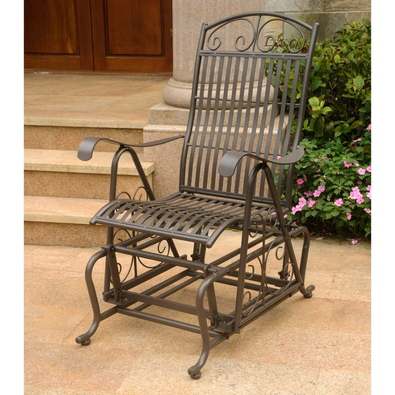 Iron outlet patio glider