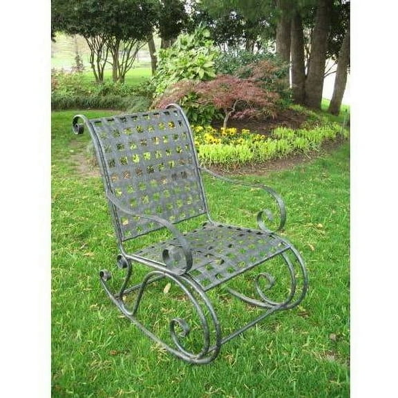 Mandalay Wrought Iron Rocker - Antique Black