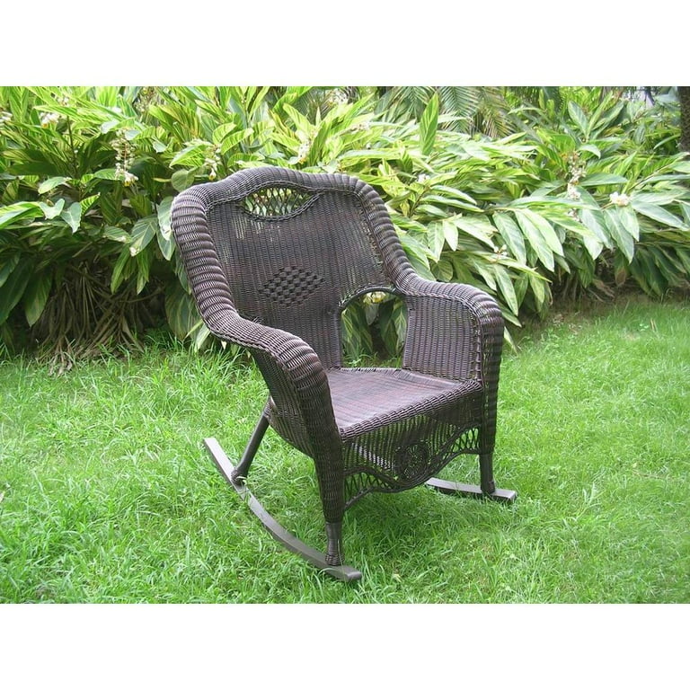International Caravan Resin Wicker Indoor/Outdoor Rocker