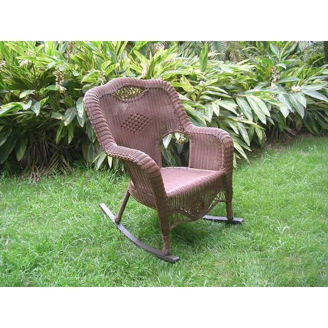 International Caravan Maui Resin Wicker Outdoor Rocking Chair