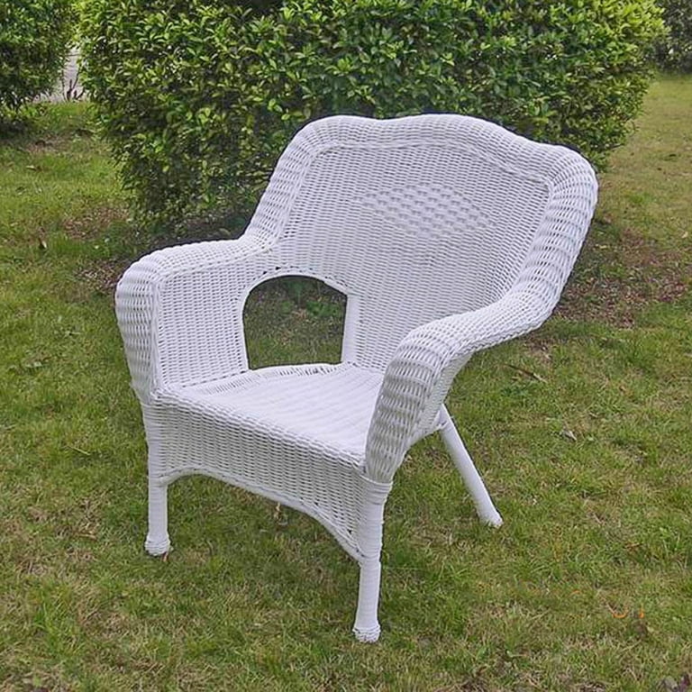 International Caravan Monaco Resin Patio Chair in White Set of 2
