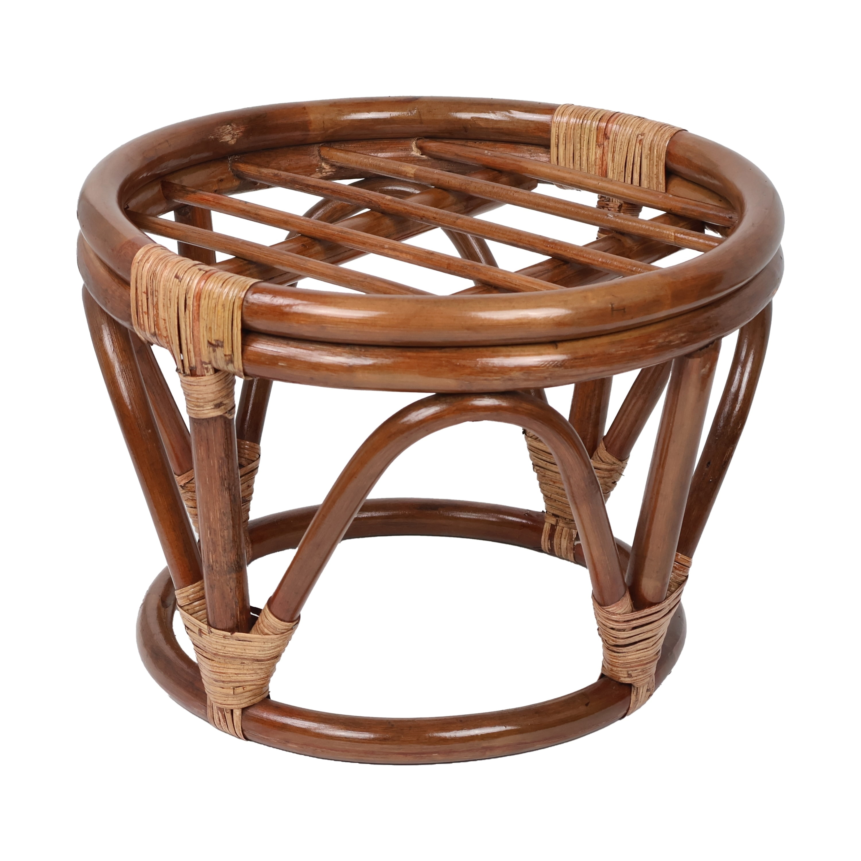 International Caravan Papasan Rattan Footstool Frame