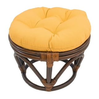 International Caravan Rattan Footsool with Tapestry Cushion International Caravan Rattan Footsool with Tapestry Cushion