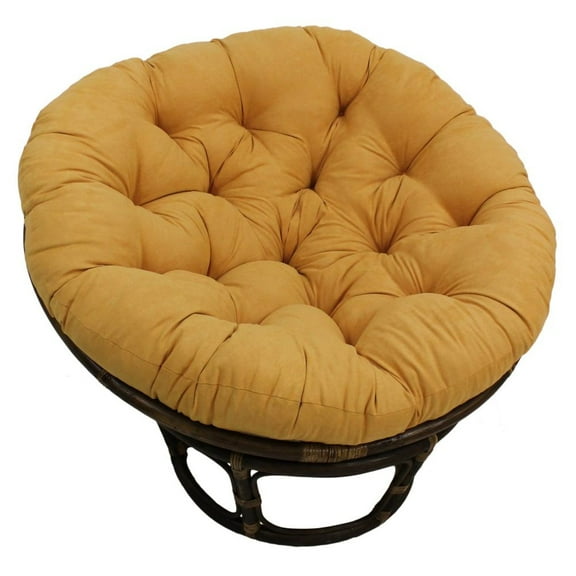 International Caravan Rattan 42-Inch Papasan Chair with Micro Suede Cushion