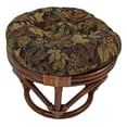 thumbnail image 1 of International Caravan Rattan Footsool With Tapestry Cushion-Color:Autumn Harvest, 1 of 4