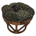 thumbnail image 1 of International Caravan Rattan Footsool with Tapestry Cushion, 1 of 4