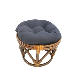 International Caravan Rattan Footsool with Tapestry Cushion International Caravan Rattan Footsool with Tapestry Cushion