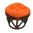 thumbnail image 1 of International Caravan Rattan Footstool with Twill Cushion, 1 of 5