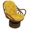 thumbnail image 1 of International Caravan Rattan Swivel Rocker with Outdoor Fabric Cushion, Lemon, 1 of 5