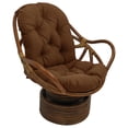 thumbnail image 1 of International Caravan Rattan Swivel Rocker with Outdoor Fabric Cushion, Mocha, 1 of 5