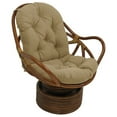 thumbnail image 1 of International Caravan Rattan Swivel Rocker with Outdoor Fabric Cushion, Sandstone, 1 of 5