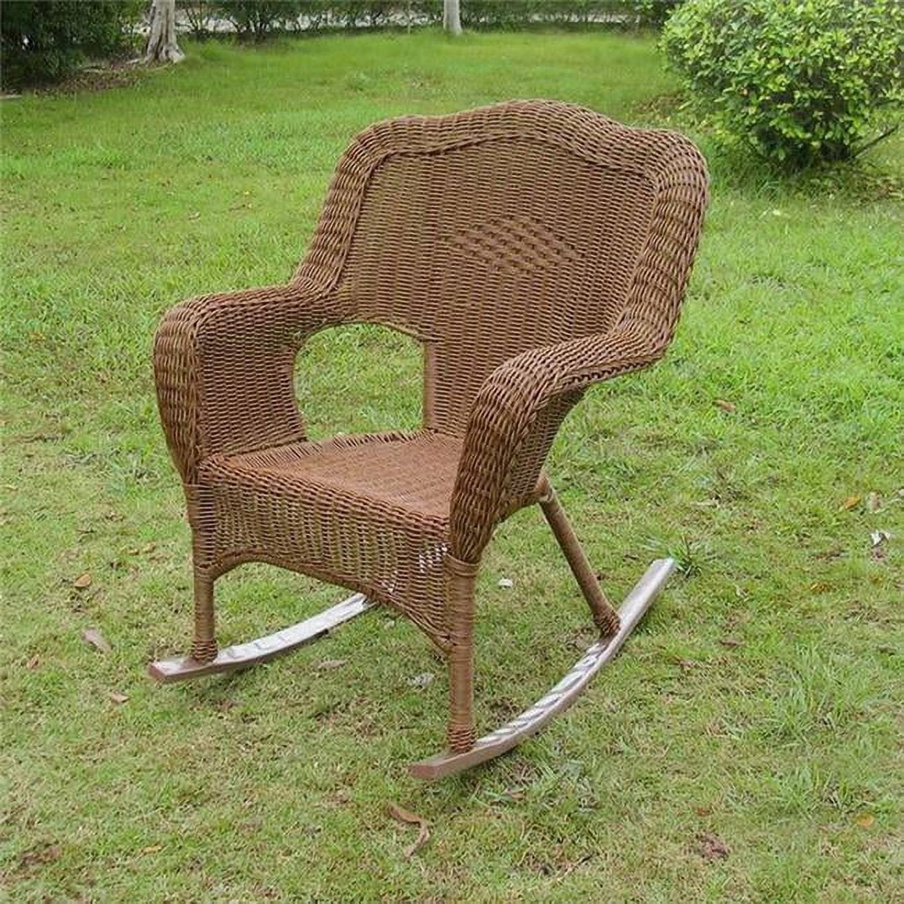 International Caravan Resin Wicker Rocking Chair