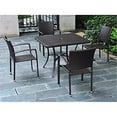 thumbnail image 1 of International Caravan Resin Wicker Square Dining Group-Color:Black, 1 of 5
